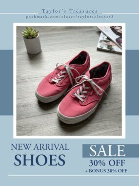 Vans Authentic Canvas Sneakers in Coral Pink